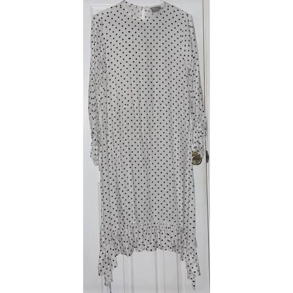 ASOS White & Black polka dot dress Sz 6